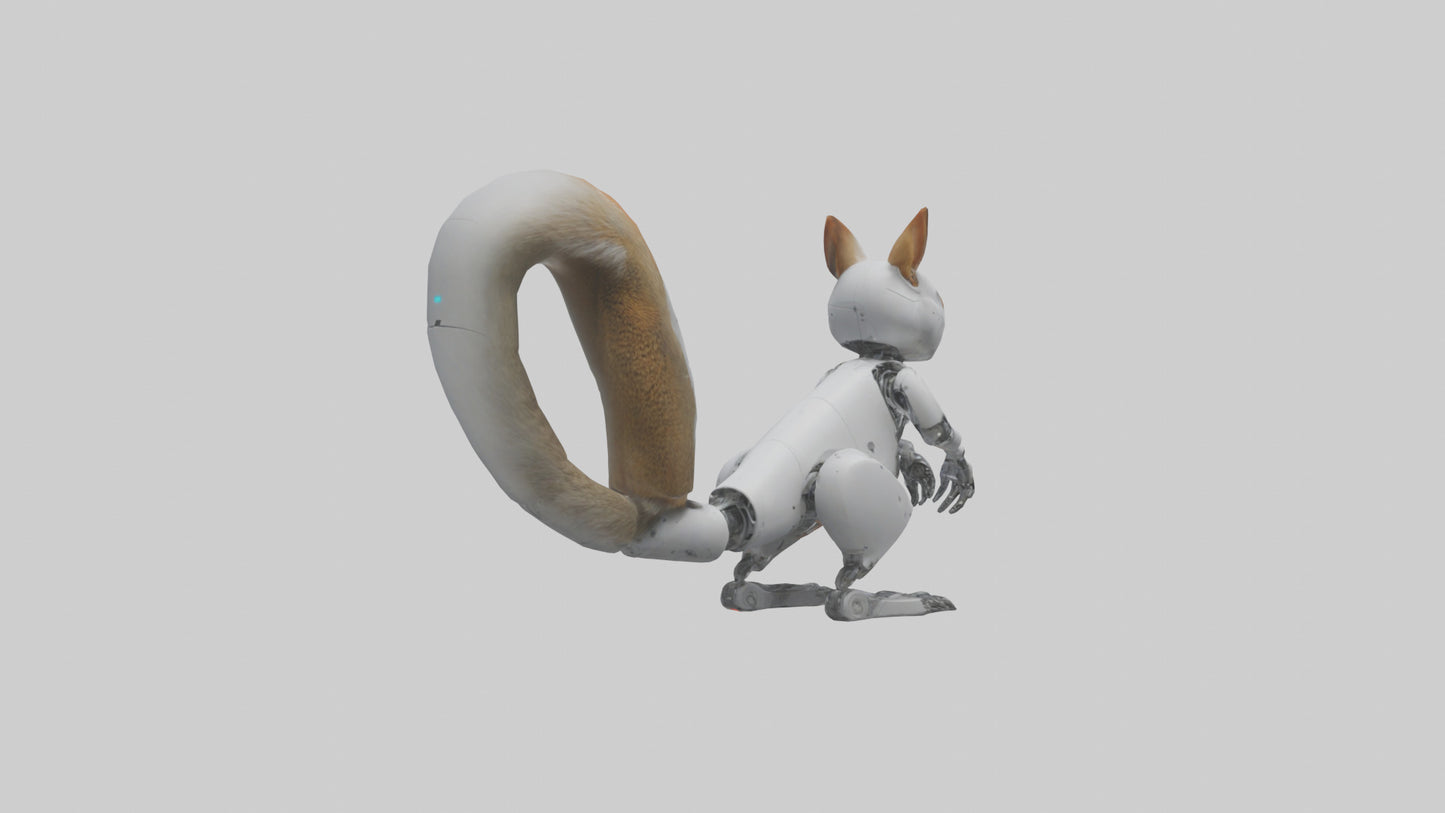 3D model Robot version of a squirrel model VR / AR / low-poly