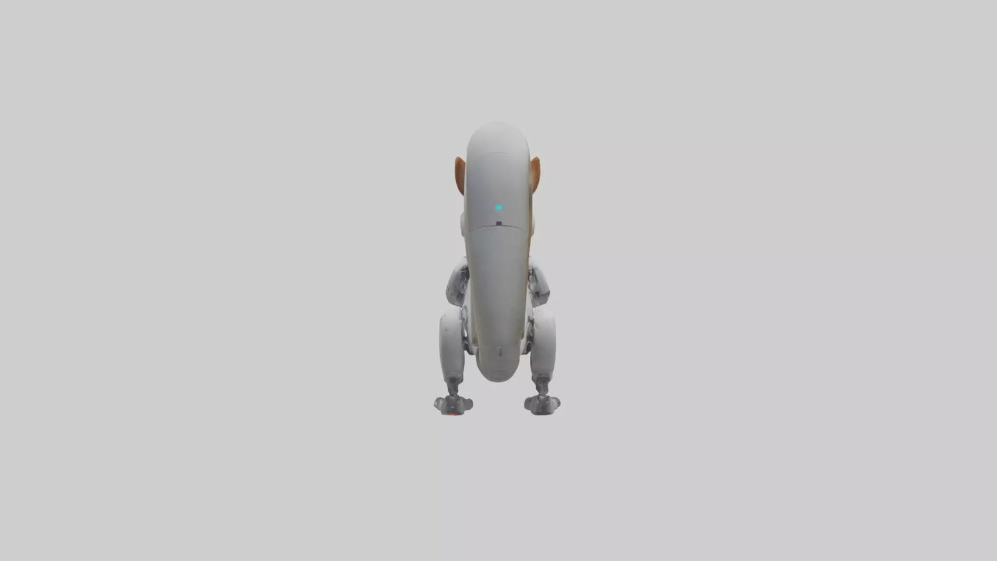3D model Robot version of a squirrel model VR / AR / low-poly