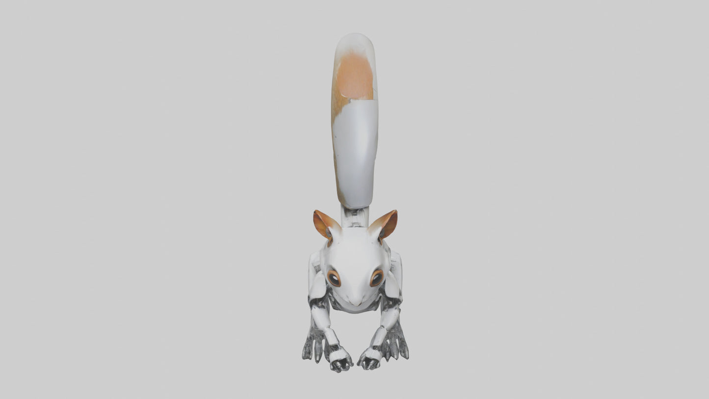 3D model Robot version of a squirrel model VR / AR / low-poly