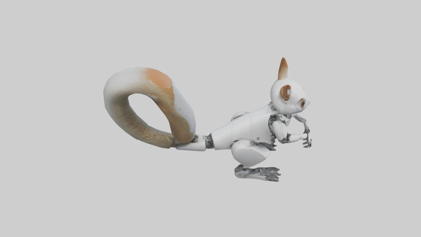 3D model Robot version of a squirrel model VR / AR / low-poly
