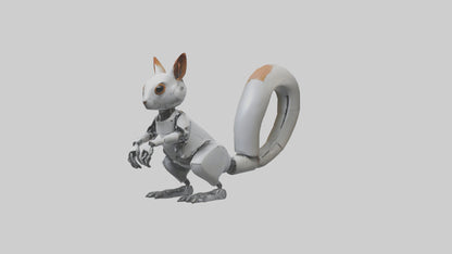 3D model Robot version of a squirrel model VR / AR / low-poly