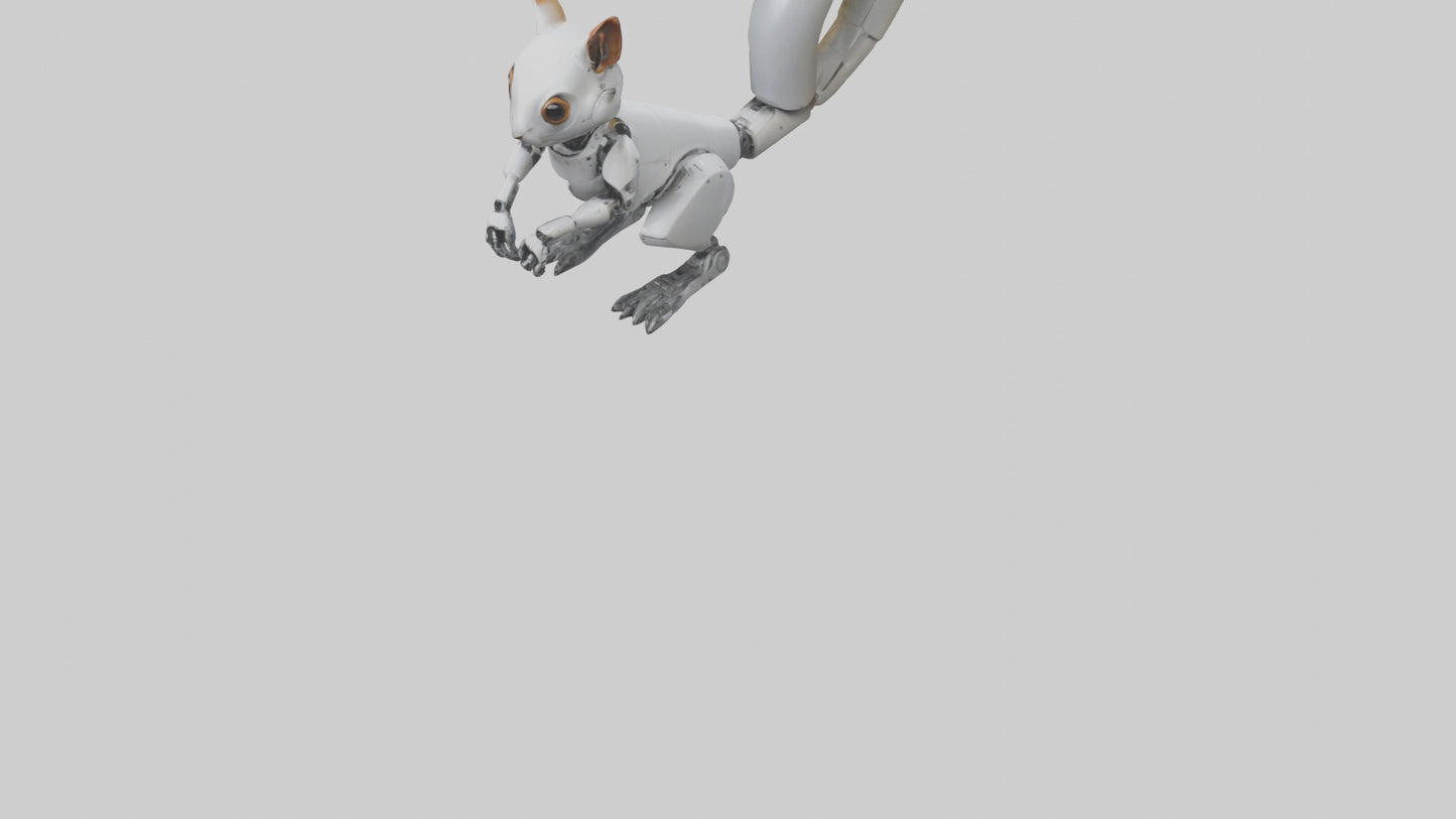 3D model Robot version of a squirrel model VR / AR / low-poly