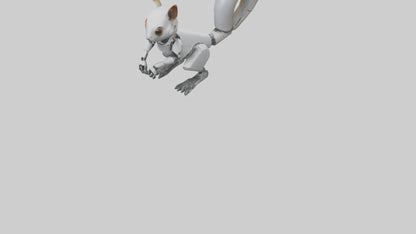 3D model Robot version of a squirrel model VR / AR / low-poly
