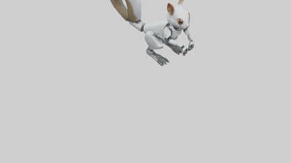 3D model Robot version of a squirrel model VR / AR / low-poly