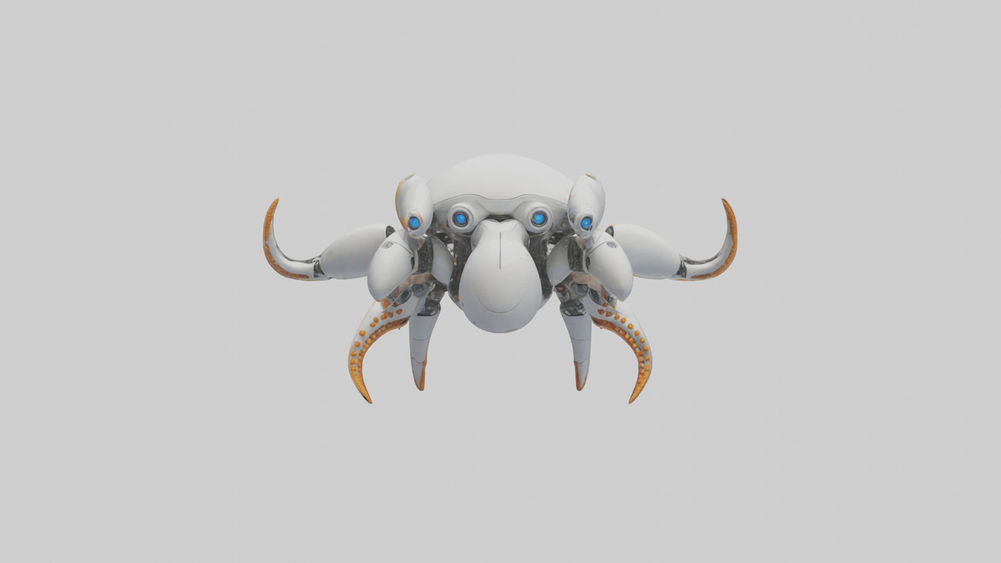 3D model Robot version of a starfish model VR / AR / low-poly