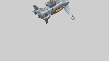 3D model Robot version of a submarine model VR / AR / low-poly