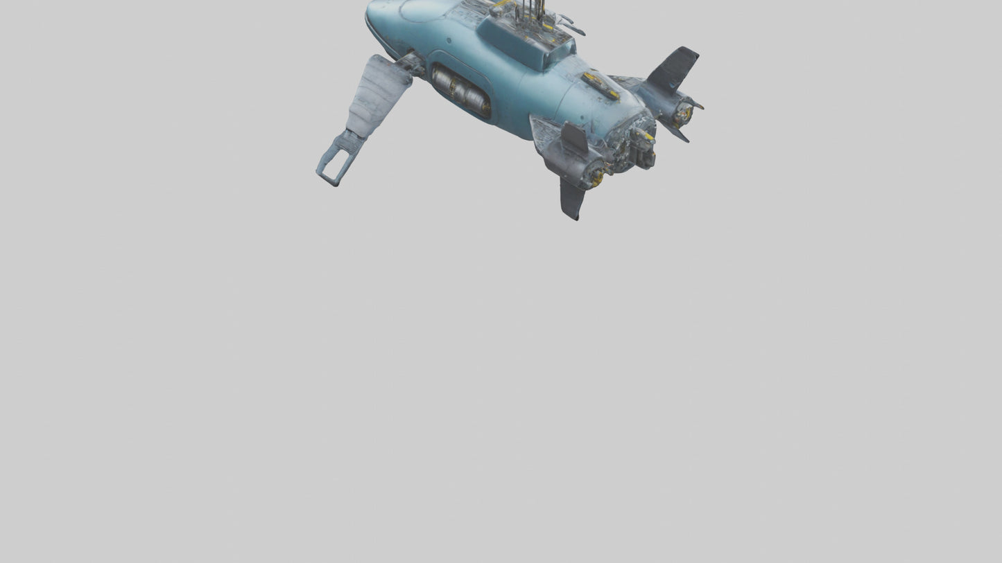 3D model Robot version of a submarine model VR / AR / low-poly