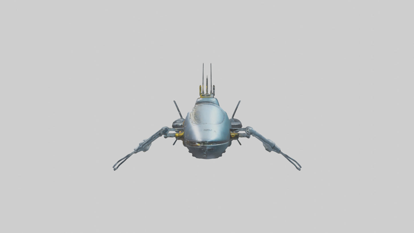 3D model Robot version of a submarine model VR / AR / low-poly