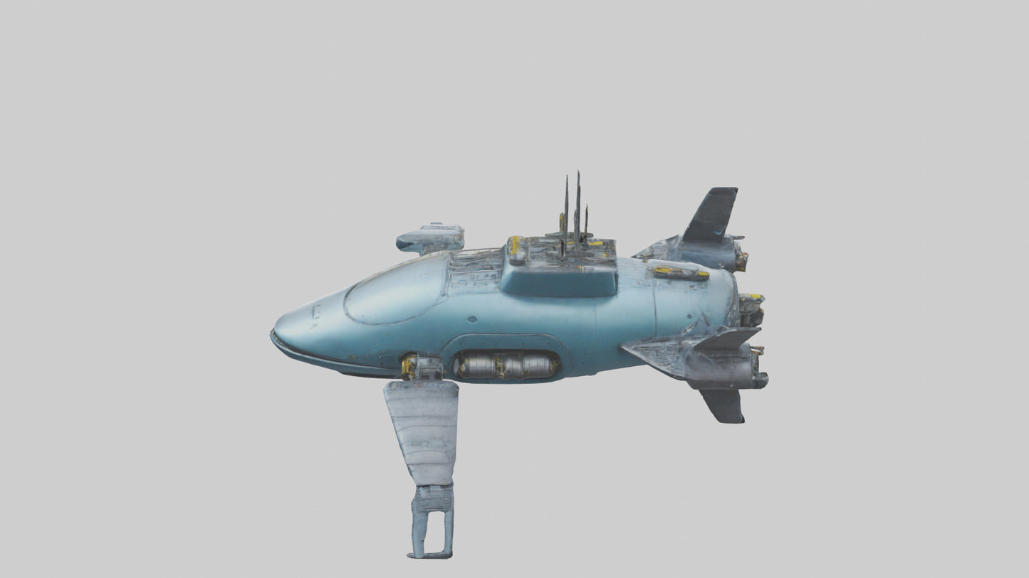 3D model Robot version of a submarine model VR / AR / low-poly