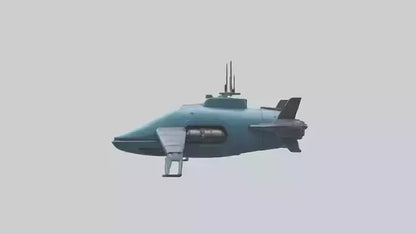 3D model Robot version of a submarine model VR / AR / low-poly