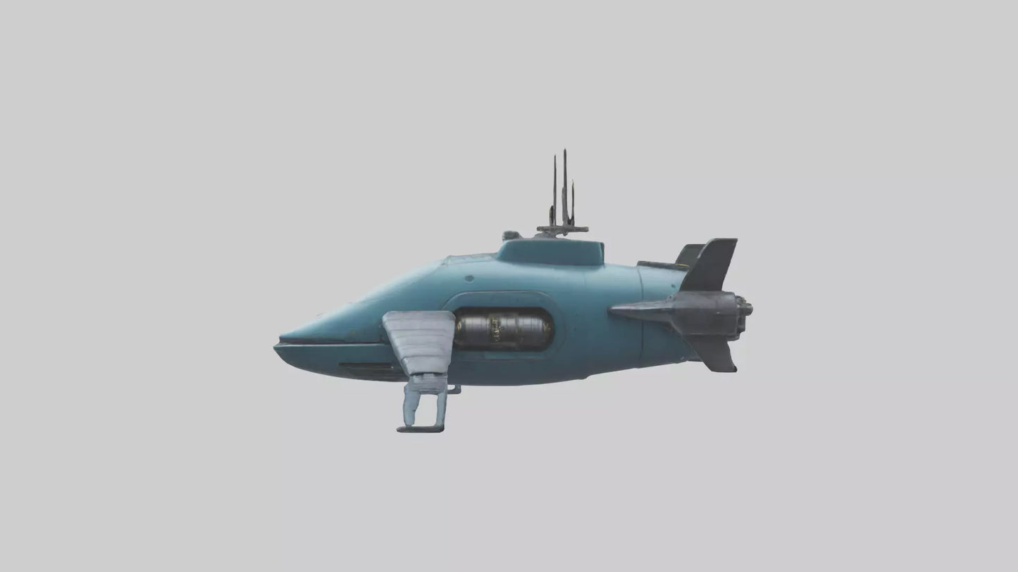 3D model Robot version of a submarine model VR / AR / low-poly