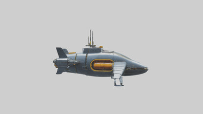 3D model Robot version of a submarine model VR / AR / low-poly