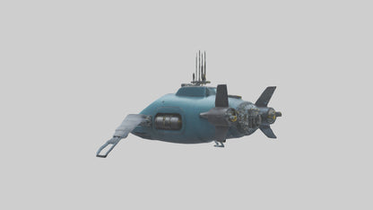 3D model Robot version of a submarine model VR / AR / low-poly