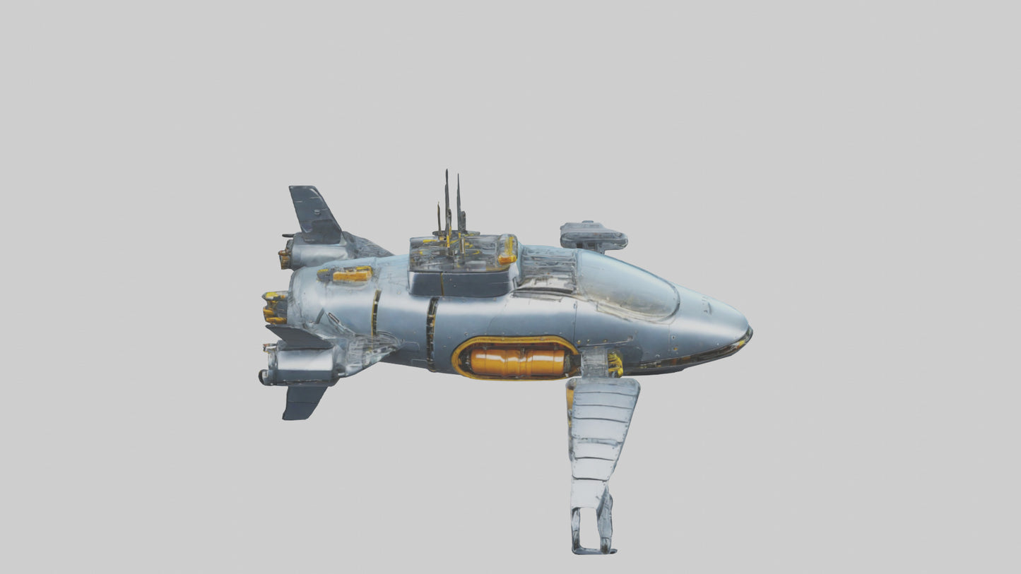3D model Robot version of a submarine model VR / AR / low-poly