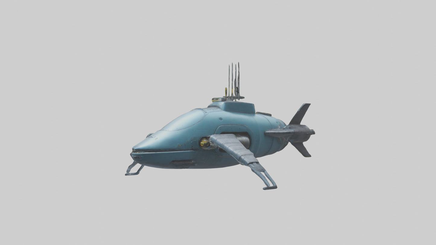 3D model Robot version of a submarine model VR / AR / low-poly