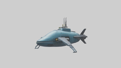 3D model Robot version of a submarine model VR / AR / low-poly