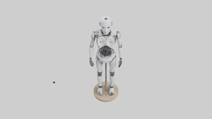 3D model Robot version of a tailor model VR / AR / low-poly