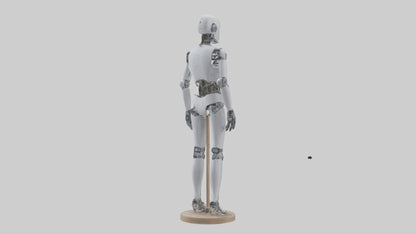 3D model Robot version of a tailor model VR / AR / low-poly