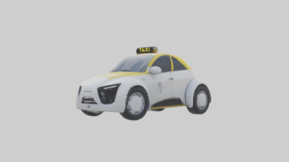 3D model Robot version of a taxi model VR / AR / low-poly