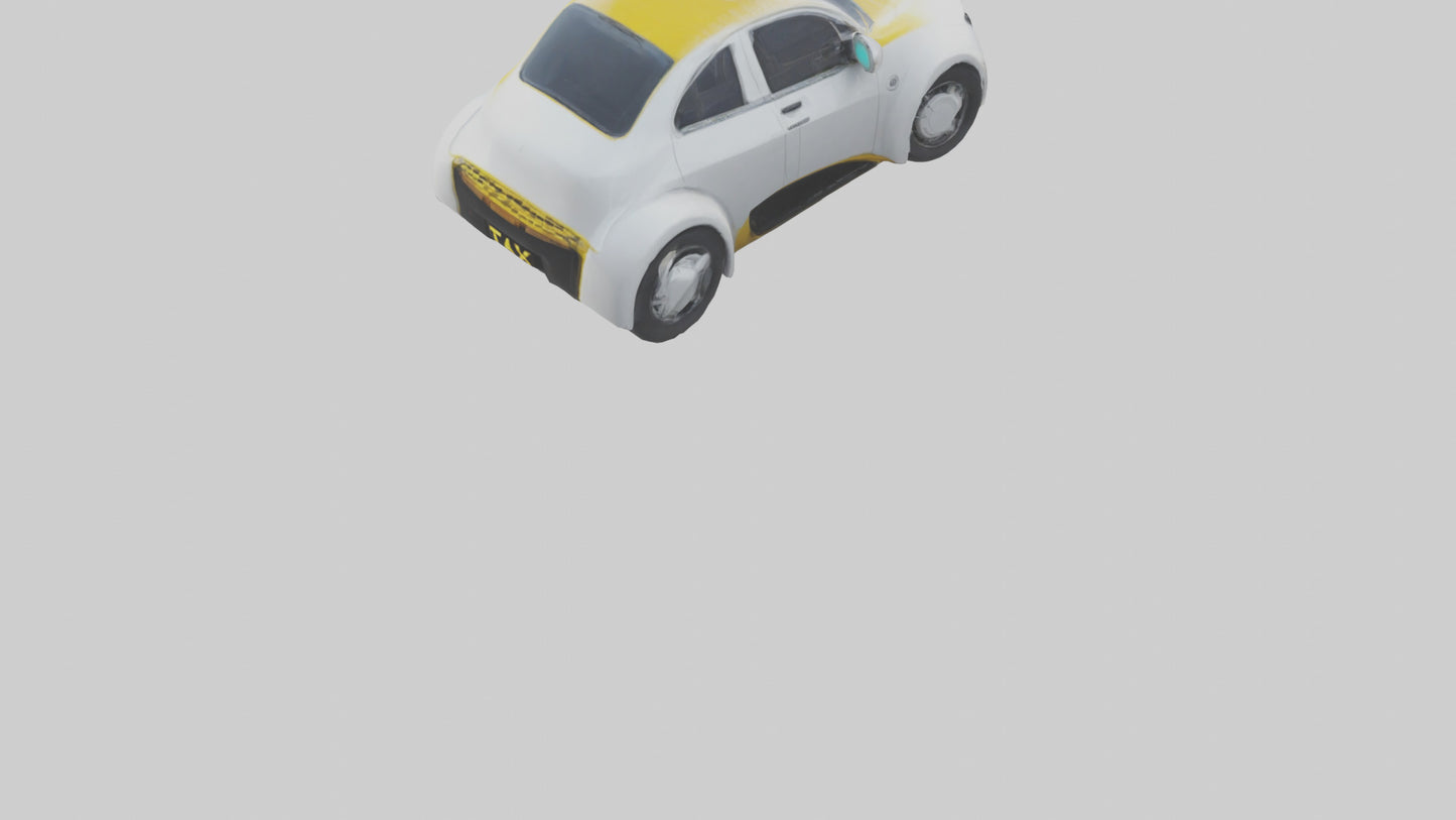 3D model Robot version of a taxi model VR / AR / low-poly