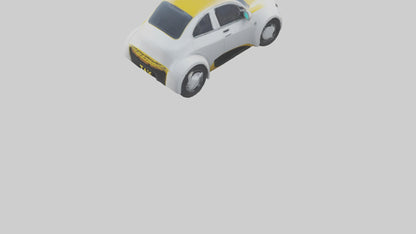 3D model Robot version of a taxi model VR / AR / low-poly