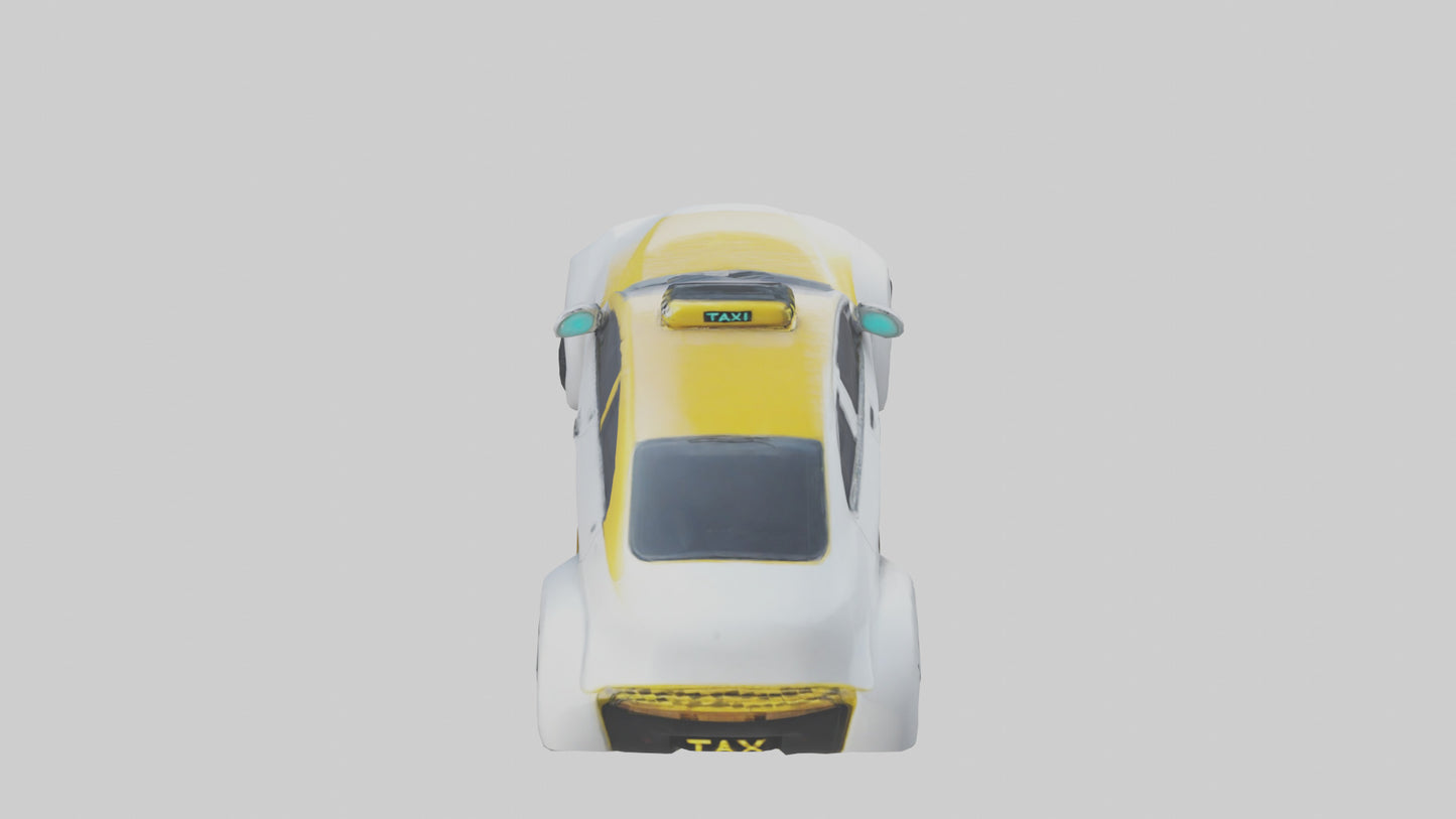 3D model Robot version of a taxi model VR / AR / low-poly