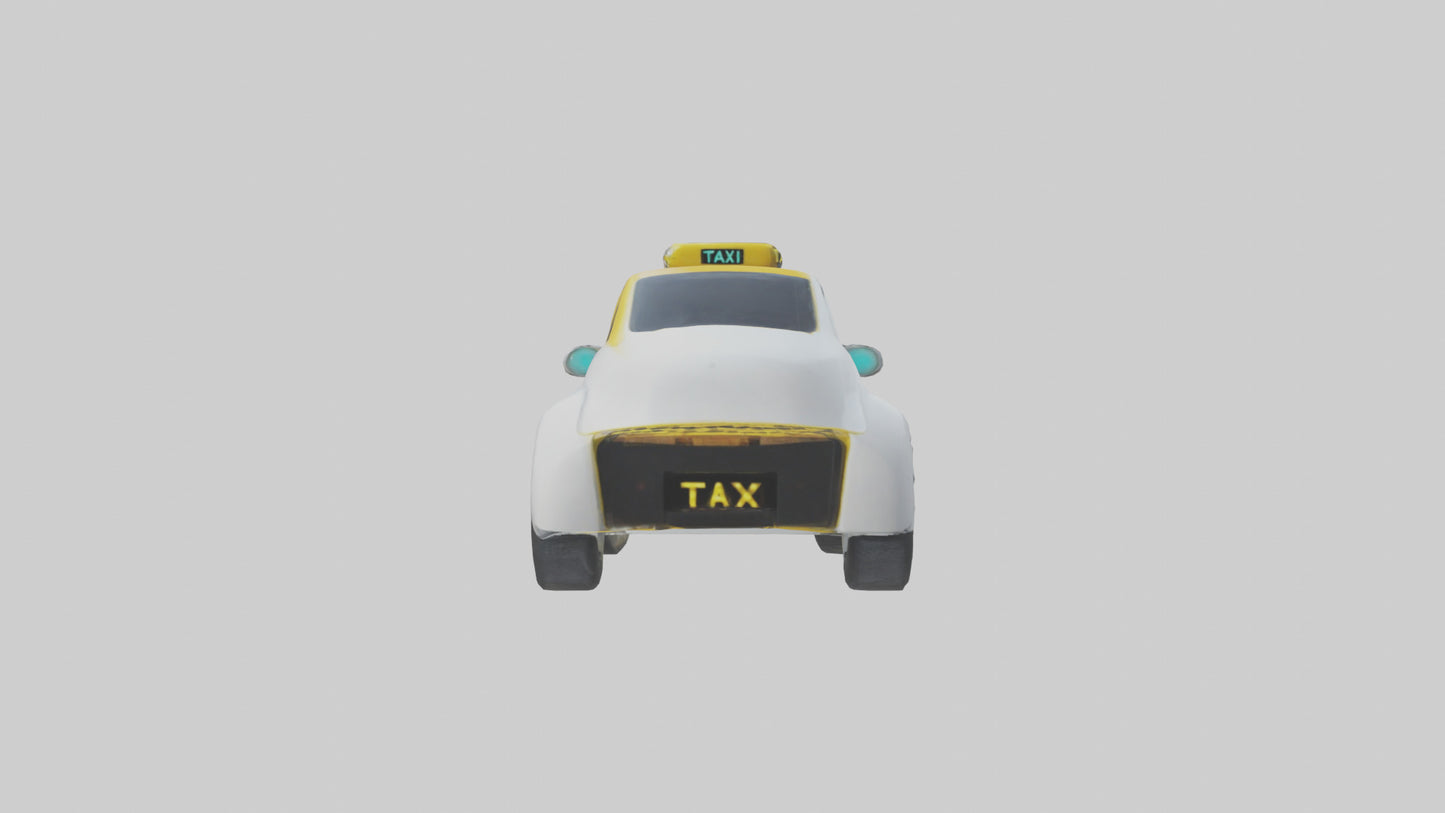 3D model Robot version of a taxi model VR / AR / low-poly