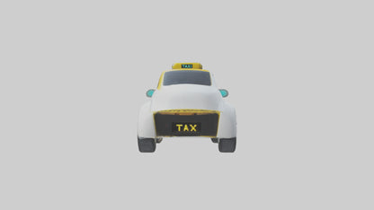 3D model Robot version of a taxi model VR / AR / low-poly