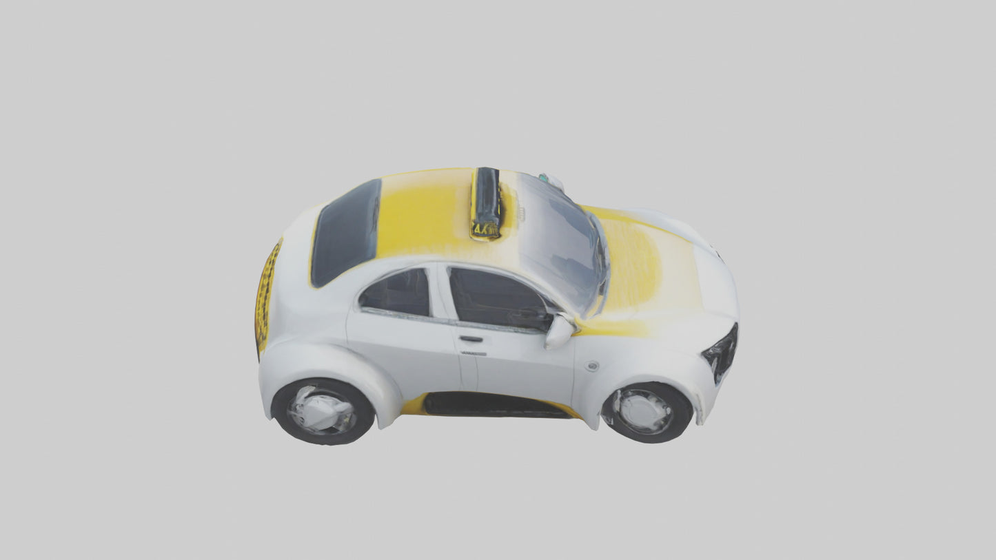 3D model Robot version of a taxi model VR / AR / low-poly