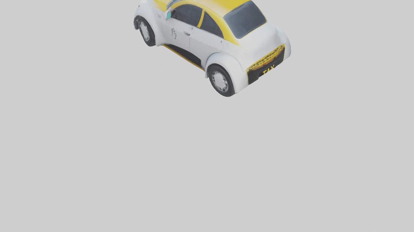 3D model Robot version of a taxi model VR / AR / low-poly