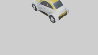 3D model Robot version of a taxi model VR / AR / low-poly