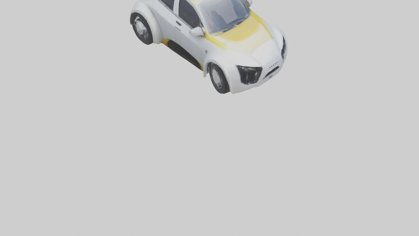 3D model Robot version of a taxi model VR / AR / low-poly