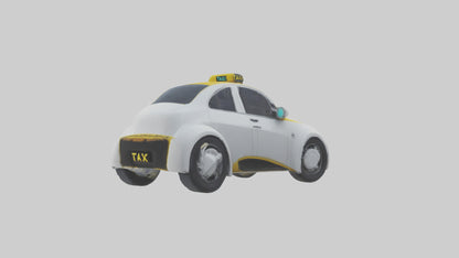 3D model Robot version of a taxi model VR / AR / low-poly