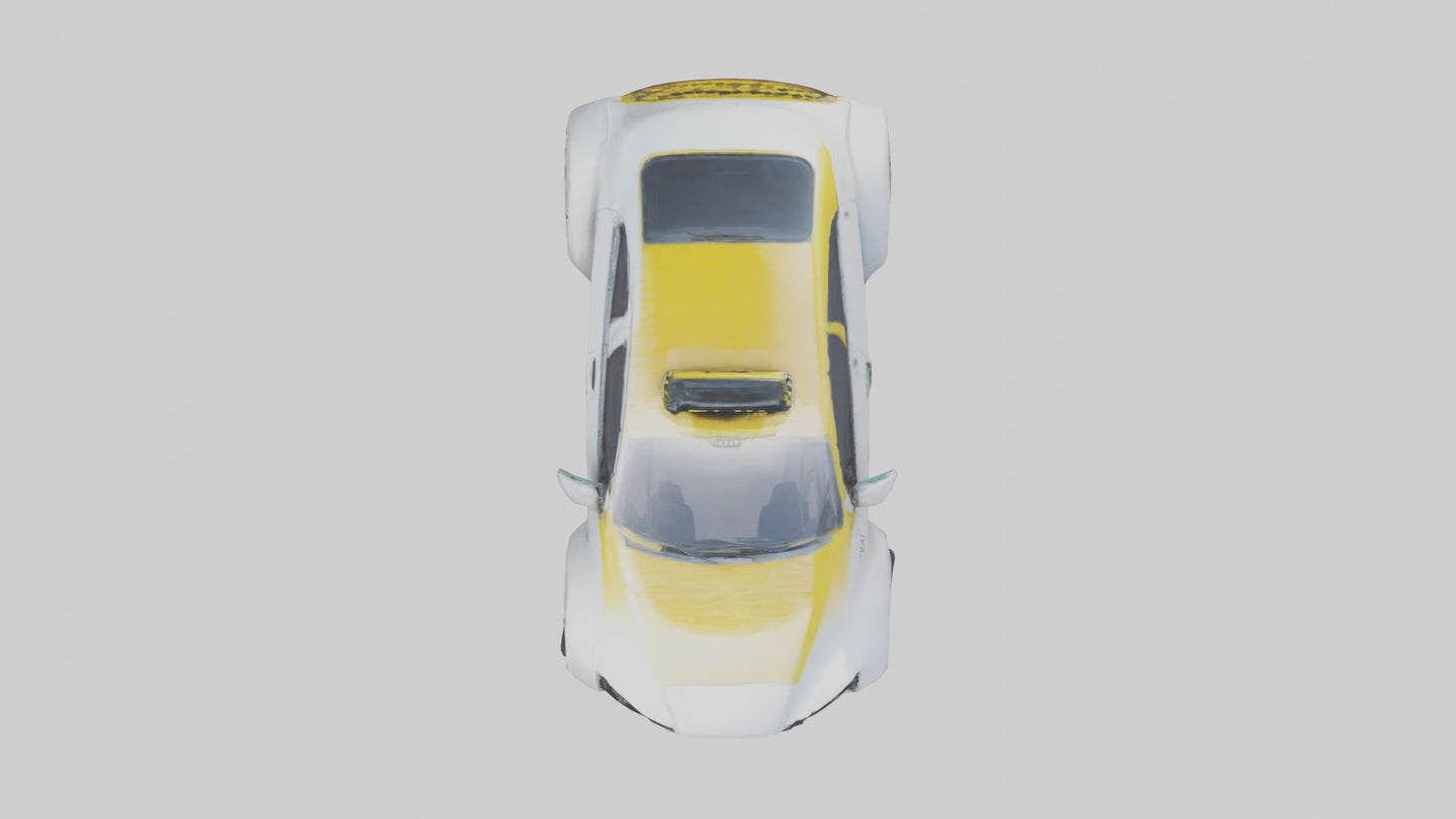 3D model Robot version of a taxi model VR / AR / low-poly