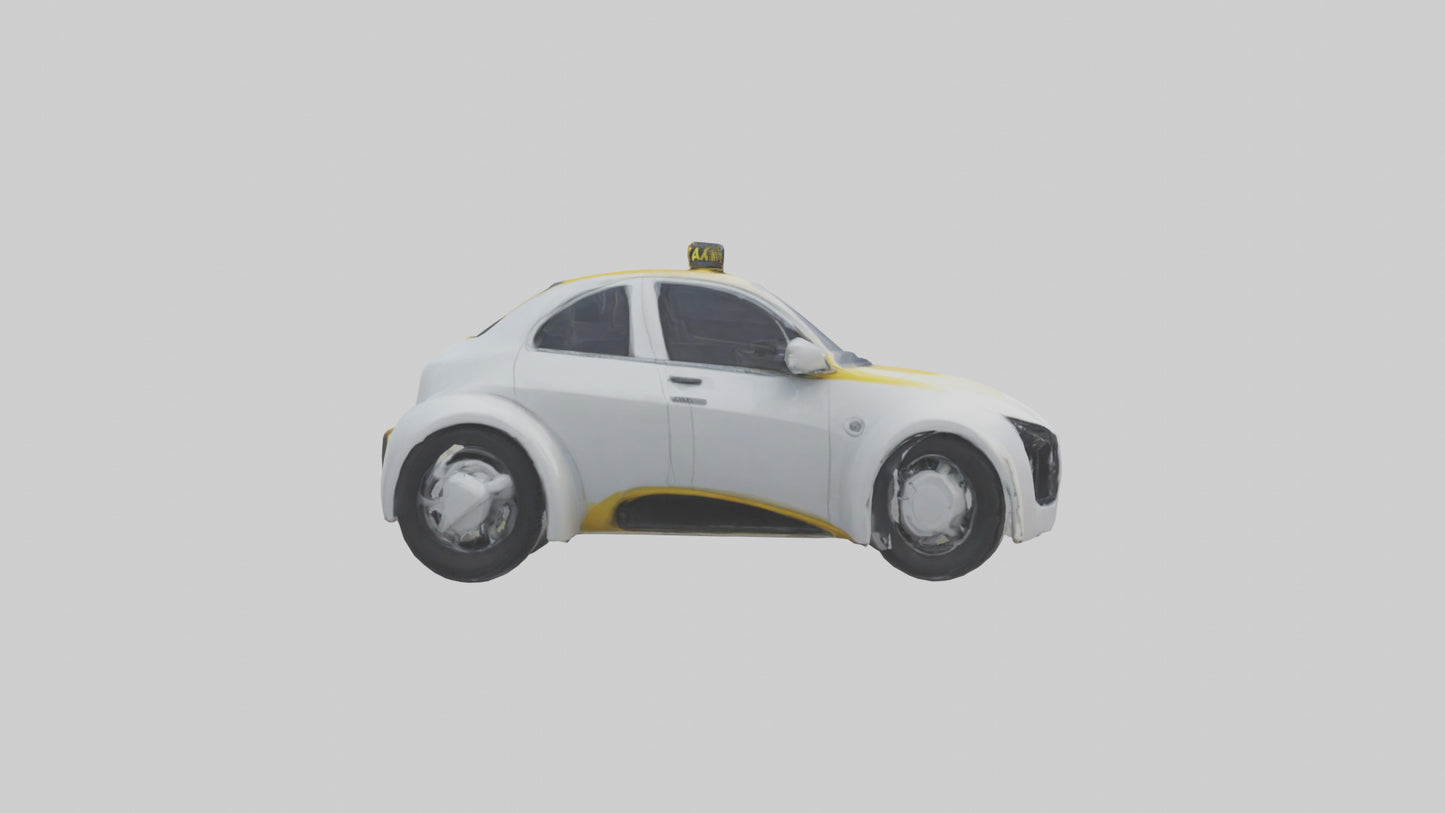 3D model Robot version of a taxi model VR / AR / low-poly