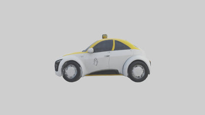 3D model Robot version of a taxi model VR / AR / low-poly