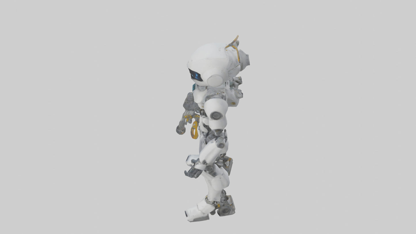 3D model Robot version of a technician model VR / AR / low-poly