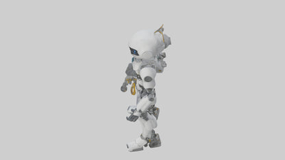 3D model Robot version of a technician model VR / AR / low-poly