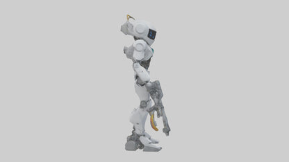 3D model Robot version of a technician model VR / AR / low-poly