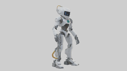 3D model Robot version of a technician model VR / AR / low-poly