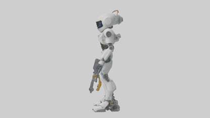 3D model Robot version of a technician model VR / AR / low-poly