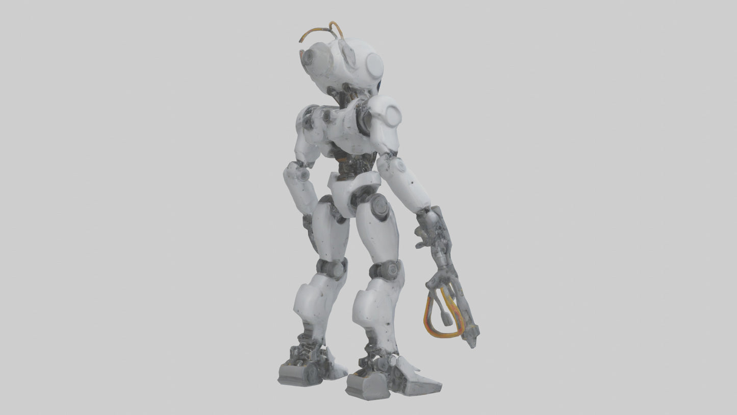 3D model Robot version of a technician model VR / AR / low-poly