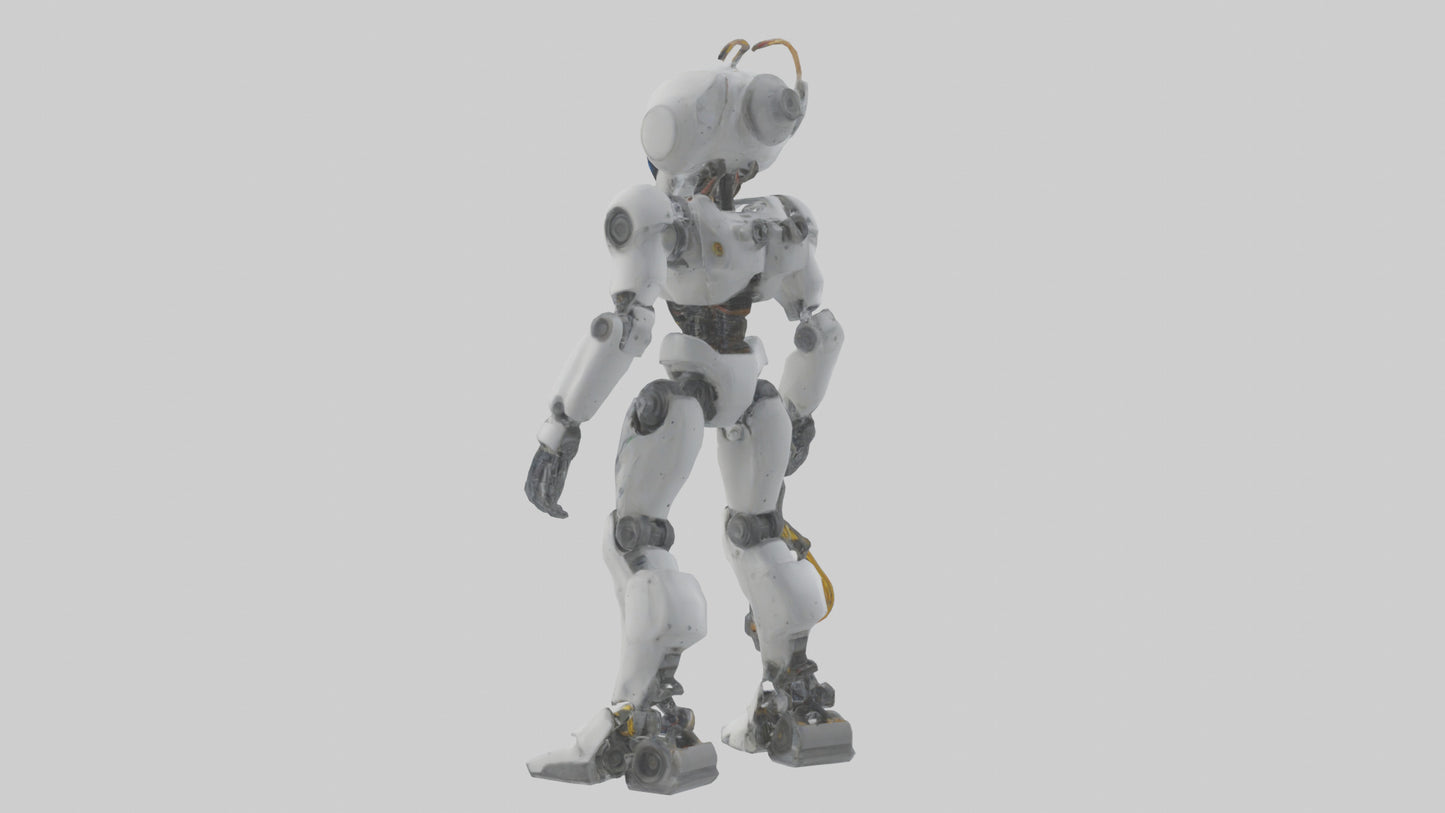 3D model Robot version of a technician model VR / AR / low-poly