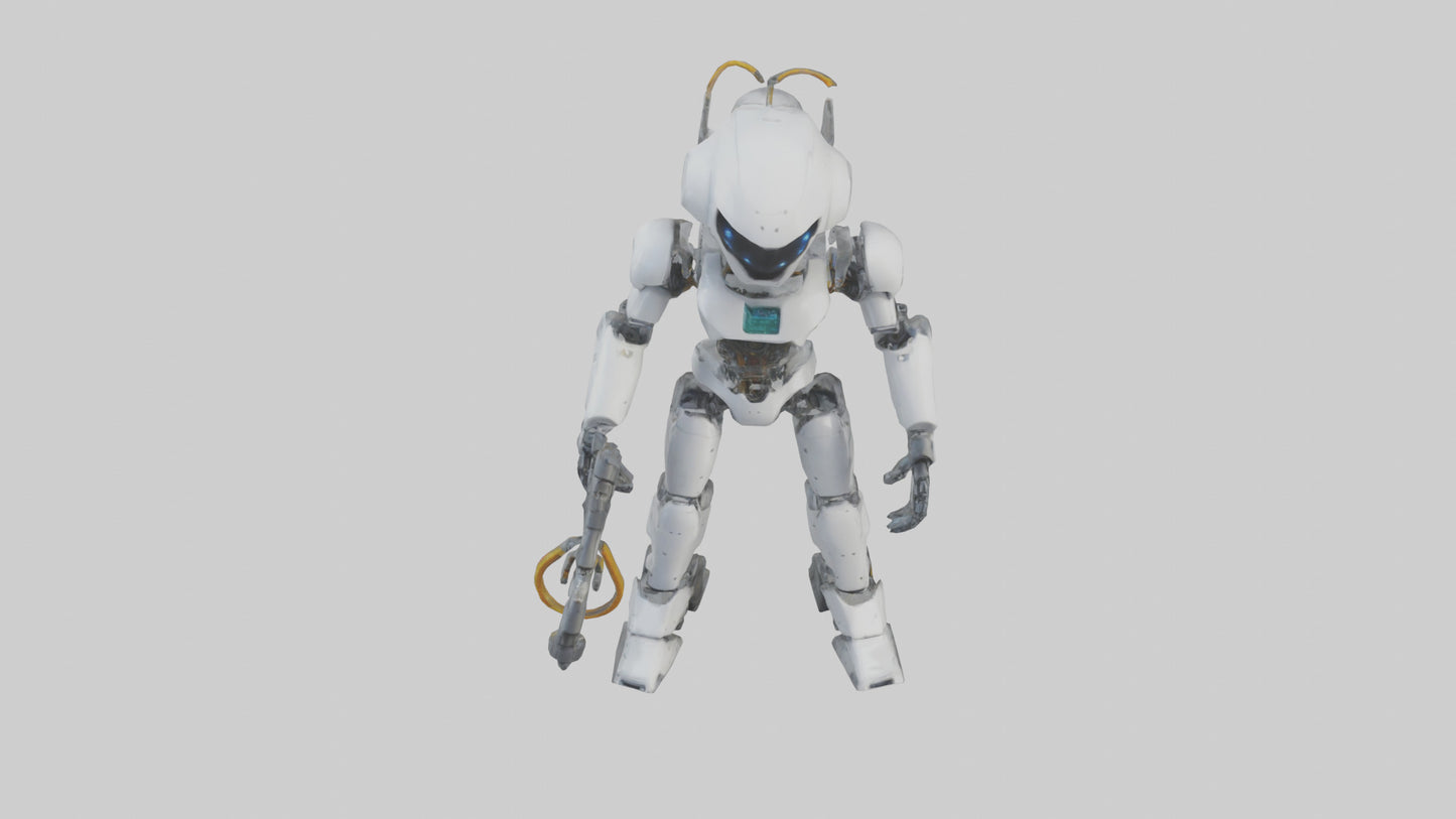 3D model Robot version of a technician model VR / AR / low-poly