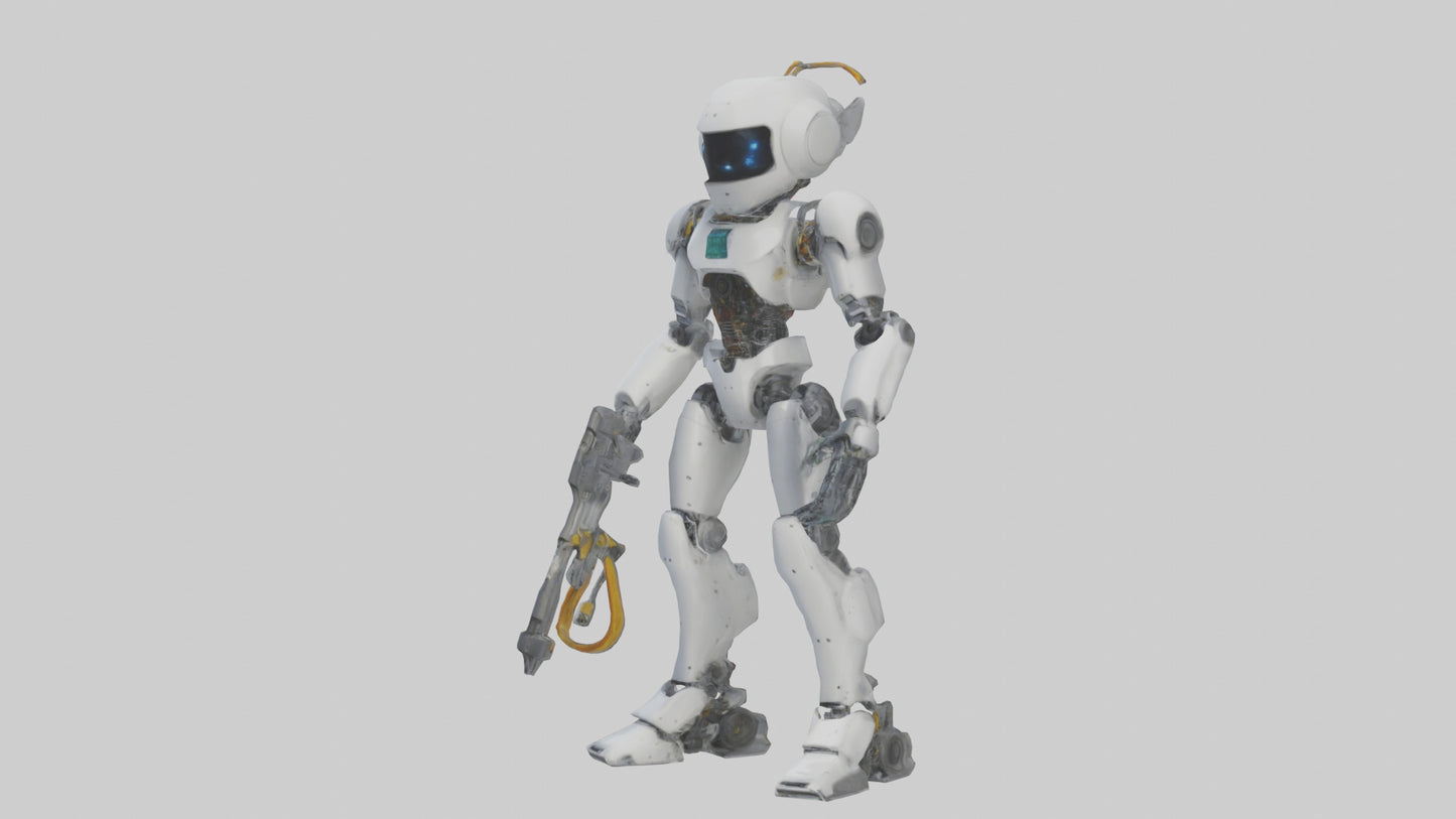 3D model Robot version of a technician model VR / AR / low-poly