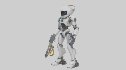 3D model Robot version of a technician model VR / AR / low-poly