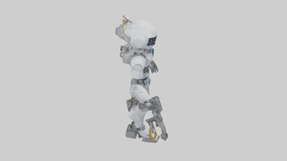3D model Robot version of a technician model VR / AR / low-poly