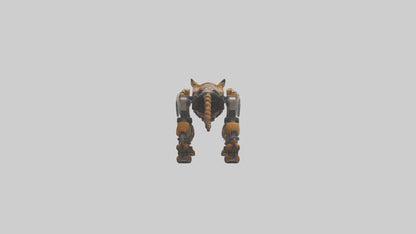 3D model Robot version of a tiger model VR / AR / low-poly