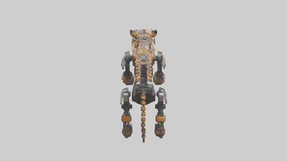 3D model Robot version of a tiger model VR / AR / low-poly