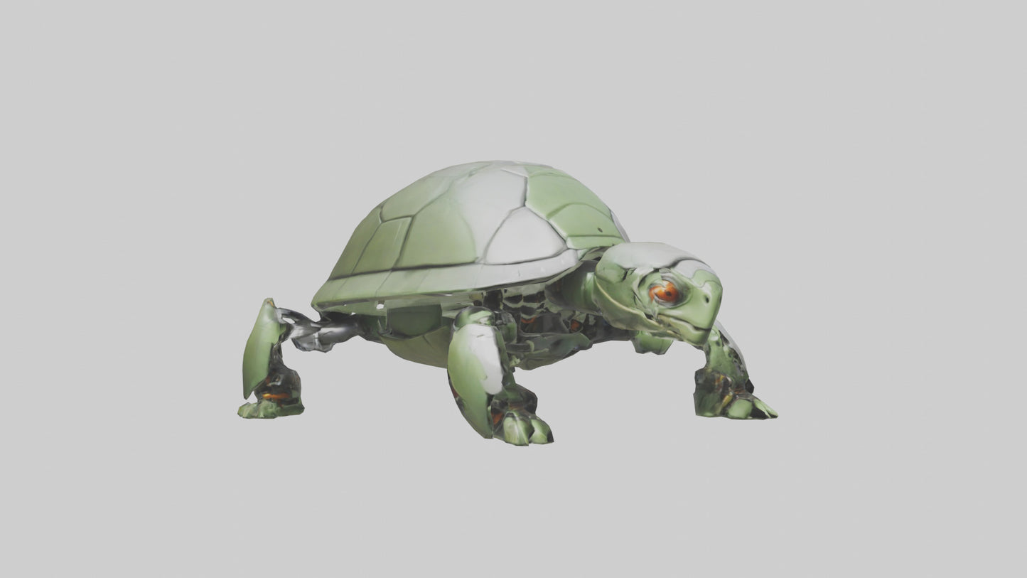 3D model Robot version of a turtle model VR / AR / low-poly